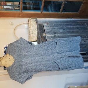 Ana gently worn long sleeveless sweater grey. Size L. Great w/tights, jeans